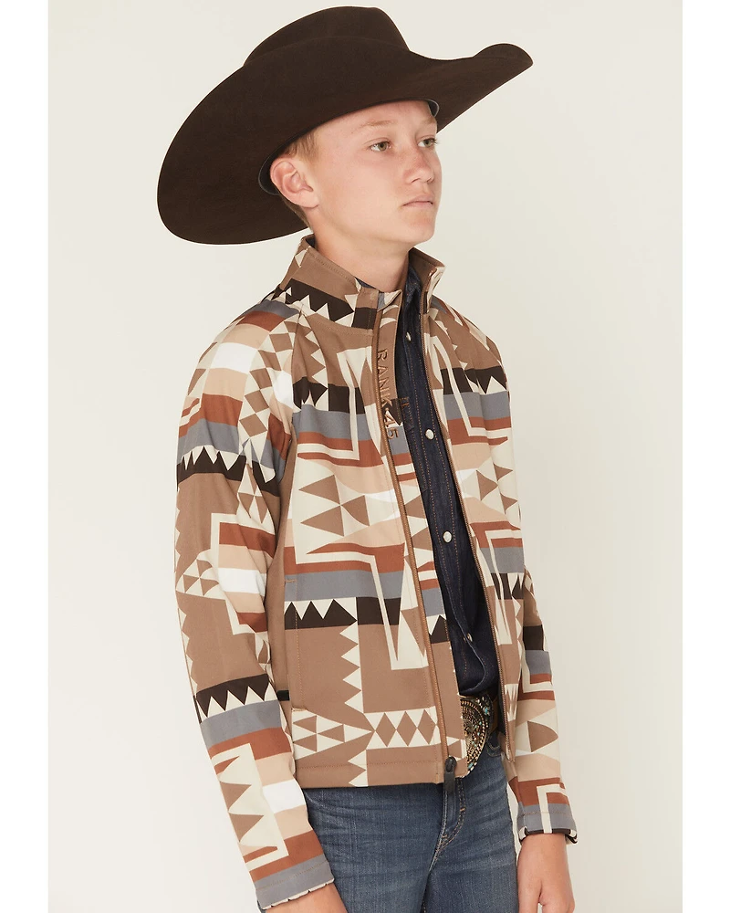RANK 45® Boys' Cheneka Southwestern Print Softshell Jacket