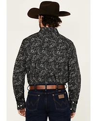 Cody James Men's Parker Paisley Print Long Sleeve Button-Down Stretch Western Shirt