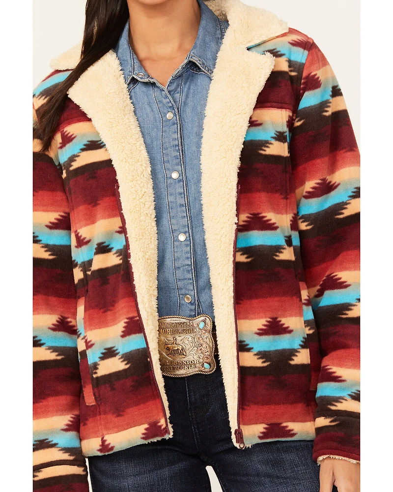Outback Trading Co Women's Boot Barn Exclusive Southwestern Print Fleece Dawn Jacket