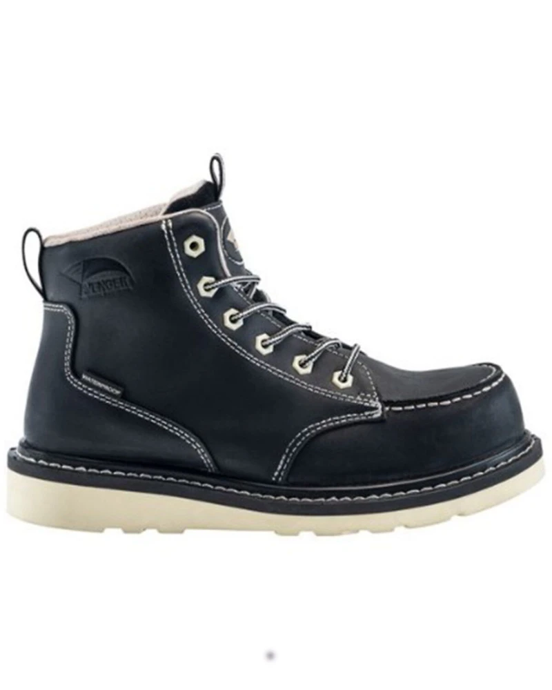 Avenger Women's Mid 6" Lace-Up Waterproof Wedge Work Boots - Carbon Toe