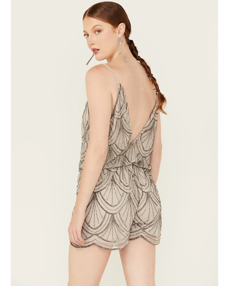 Angie Women's Beaded Sleeveless Romper