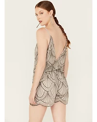 Angie Women's Beaded Sleeveless Romper