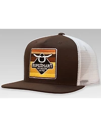 Ropesmart Men's Brown Solo Serape Steerhead Embroidered Patch Mesh-Back Ball Cap