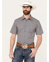 Gibson Men's Tempe Small Plaid Print Short Sleeve Button-Down Western Shirt