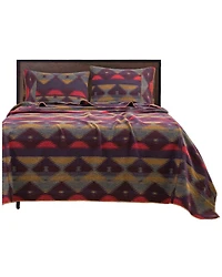 HiEnd Accents Gila Wool Blend Twin Size Blanket Set - 2 Piece