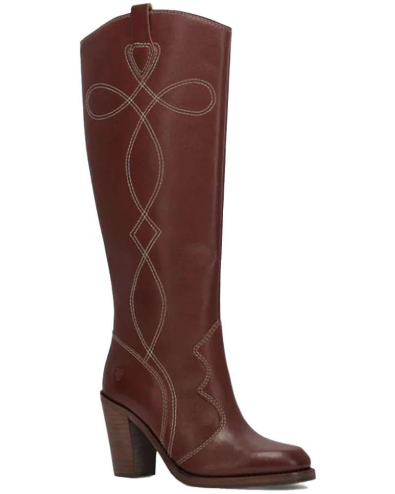 Frye Women's Corinne Tall Deco Stitch Fashion Boots - Round Toe