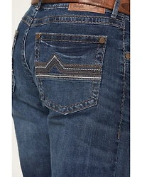 Rock 47 by Wrangler Men's Tynecastle Dark Wash Slim Straight Stretch Denim Jeans