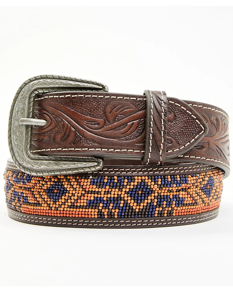RANK 45® Men's Seed Bead Leather Belt