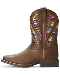 Ariat Girls' VentTEK Quickdraw Serape Western Boots - Broad Square Toe