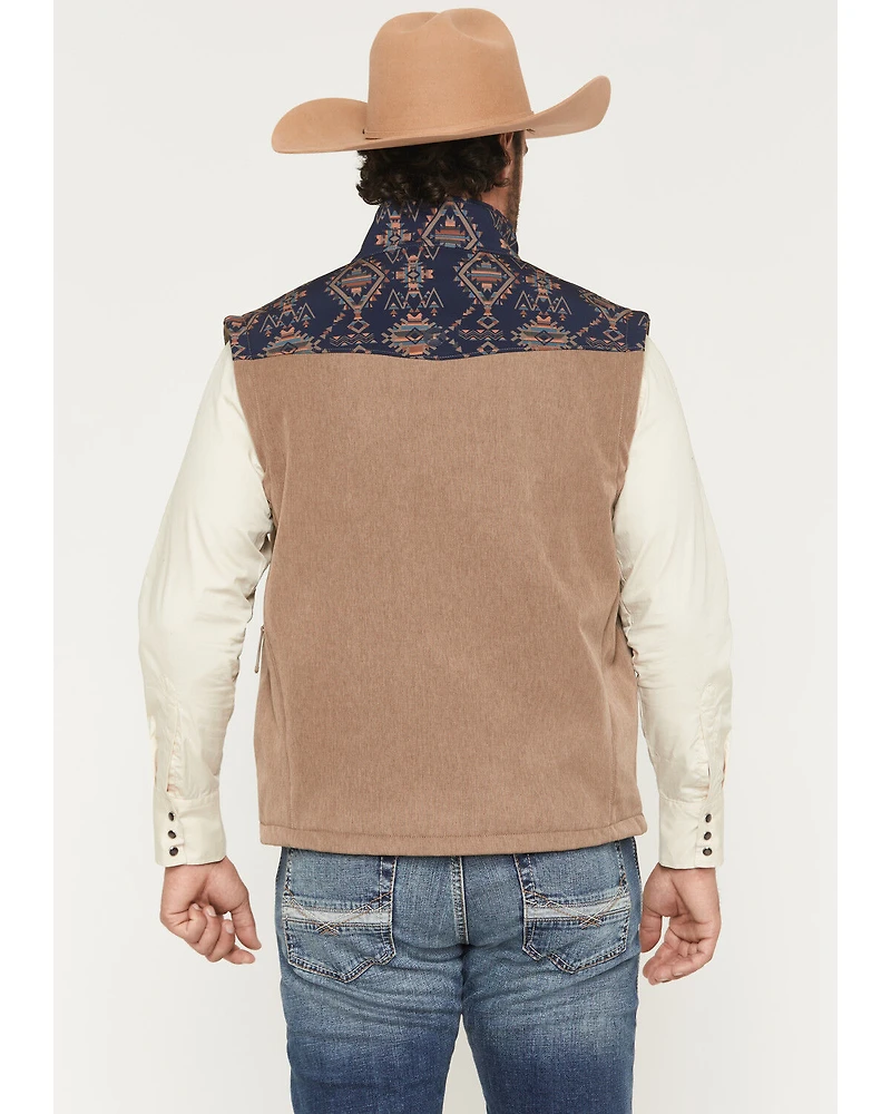 Hooey Men's Jackson Hole Southwestern Colorblock Softshell Vest
