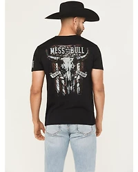 Buckwear Men's Bull Horns Short Sleeve Graphic