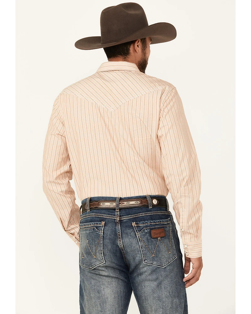 Cody James Men's Reckoning Striped Print Long Sleeve Snap Western Shirt