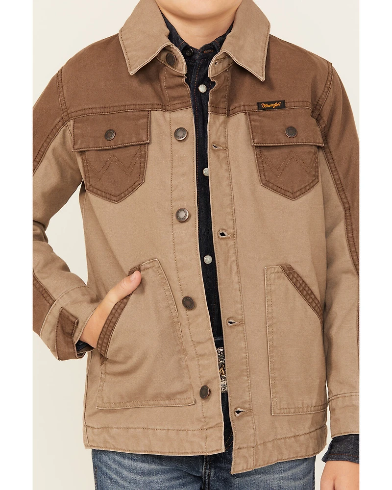 Wrangler Boys' Button-Down Long Jacket