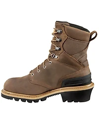 Carhartt 8" Brown Waterproof Logger Boots - Composite Toe