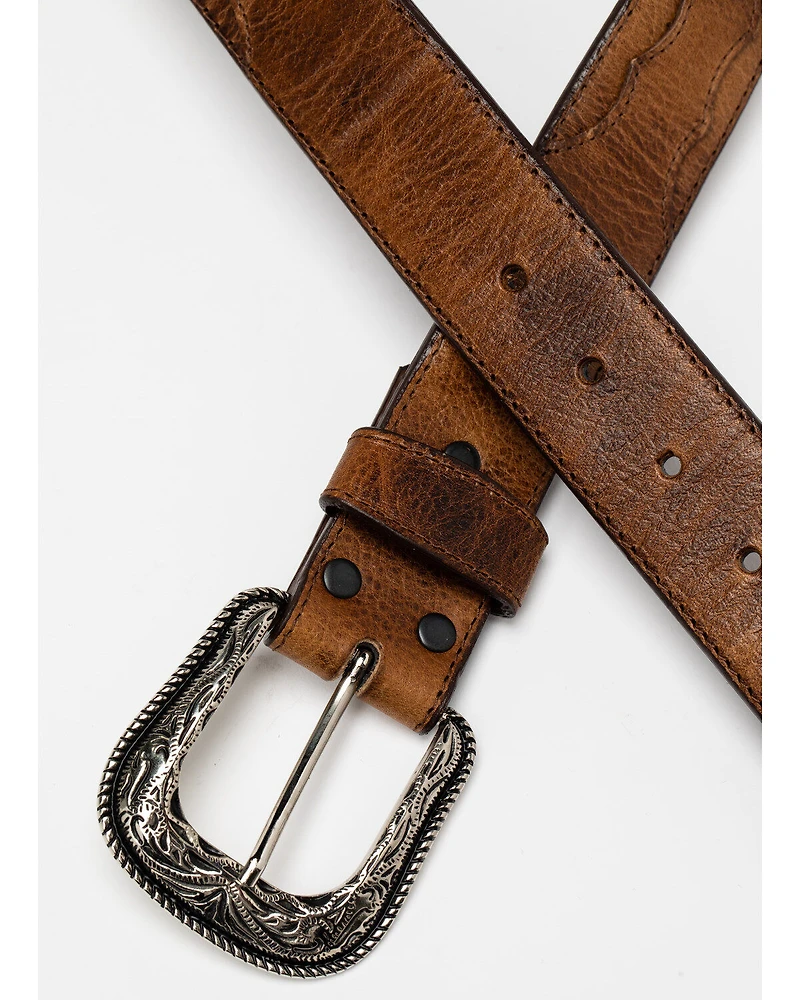 Cody James Men's Crazy Horse Burnished Leather Belt