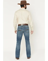 RANK 45® Men's Roadrunner Wash Brock Relaxed Bootcut Performance Stretch Denim Jeans