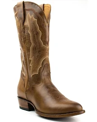 El Dorado Men's Embroidered Design Western Boots - Round Toe