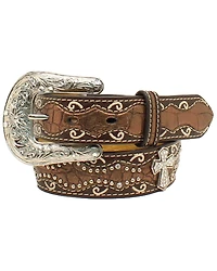 Ariat Girls Studded Cross Inlay Belt
