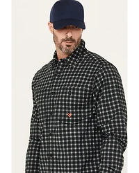 Hawx Men's FR Plaid Print Long Sleeve Button-Down Western Work Shirt