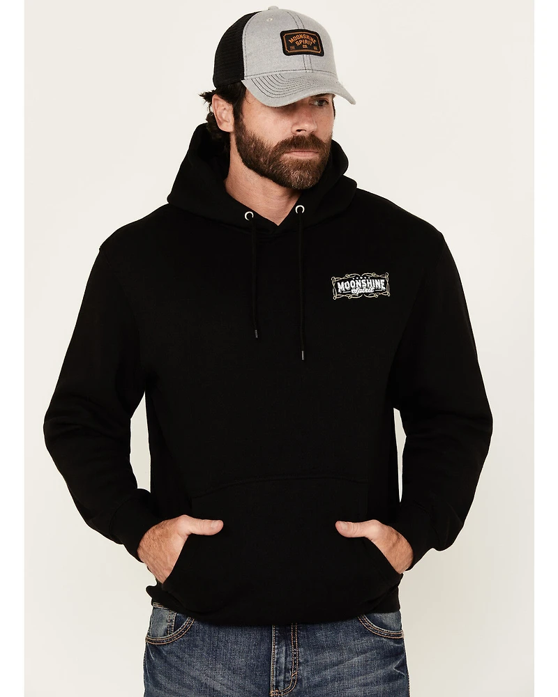 Moonshine Spirit Men's Guitar Logo Graphic Hooded Sweatshirt