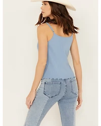 Cleo + Wolf Women's Rib Knit Henley Tank