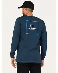 Brixton Men's Alpha Square Logo Graphic Long Sleeve T-Shirt