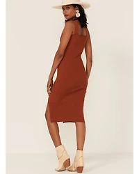 Shyanne Women's Ribbed Sweater Knit Midi Bodycon Dress