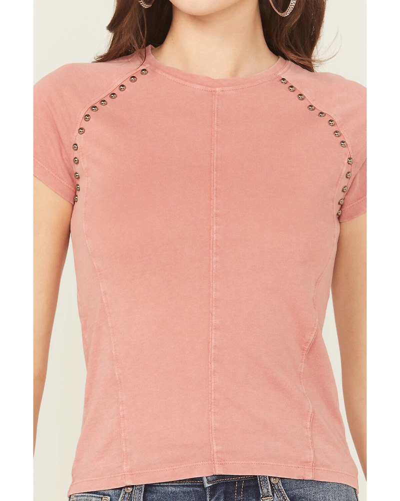 Rock & Roll Denim Women's Studded Baby Tee