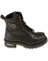 Milwaukee Leather Men's 8" Classic Logger Boots - Round Toe