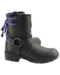 Milwaukee Leather Women's Harness Zip-Up Motorcycle Boots
