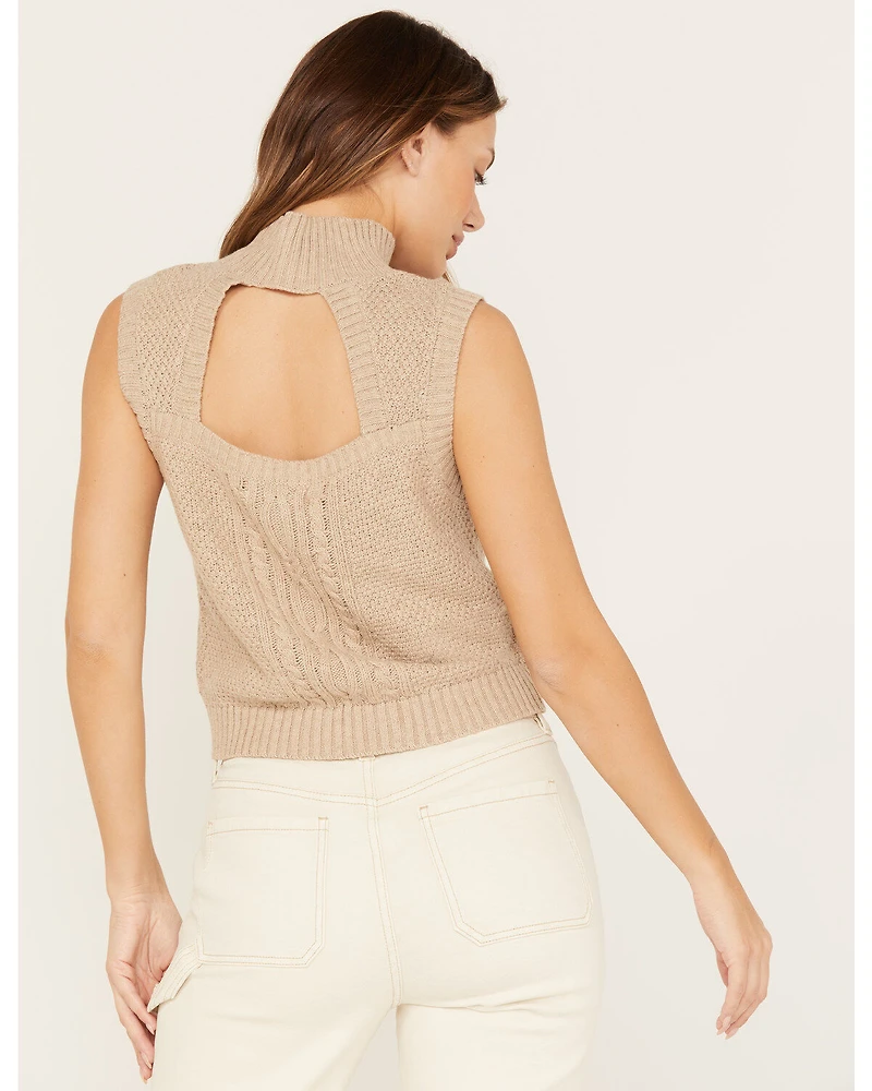 Cleo + Wolf Women's Mock Neck Cropped Tank