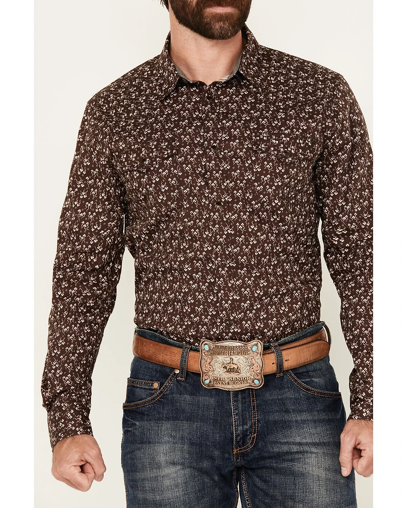 Cody James Men's Garrison Floral Print Long Sleeve Snap Western Shirt