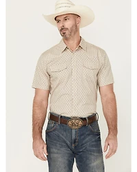 Gibson Trading Co Men's Square Knot Geo Striped Short Sleeve Snap Western Shirt