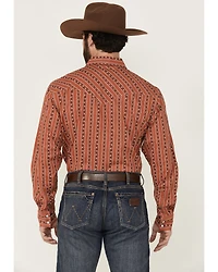 Cinch Men's Floral Striped Print Long Sleeve Snap Western Shirt