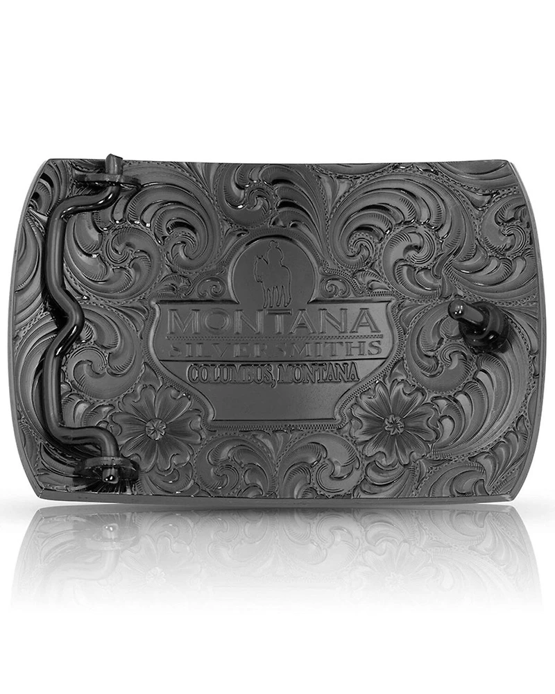 Montana Silversmiths Men's River Rock Cascade Longhorn Buckle
