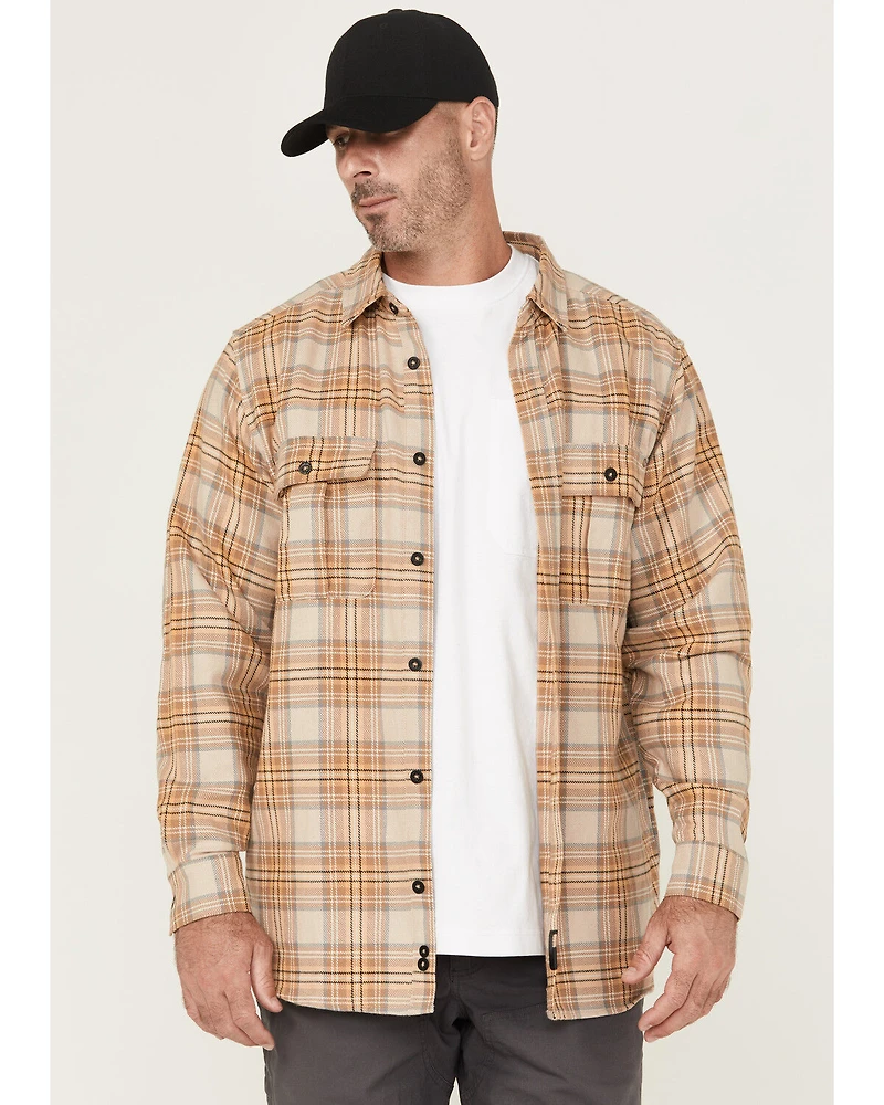 Thorogood Men's Plaid Print Heavyweight Brushed Flannel Long Sleeve Button-Down Shirt