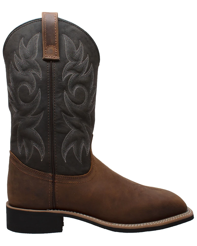 Ad Tec Men's Brown Western Work Boots - Soft Toe