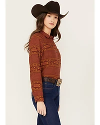 Ariat Women's Billie Jean Southwestern Print Long Sleeve Button-Down Western Shirt