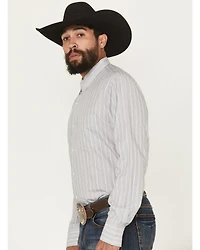 Wrangler X Cody Johnson Men's Striped Long Sleeve Button-Down Western Shirt