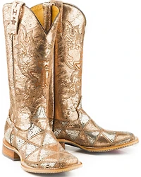 Tin Haul Women's Mish & Mash Geometric Steed Western Boots - Broad Square Toe