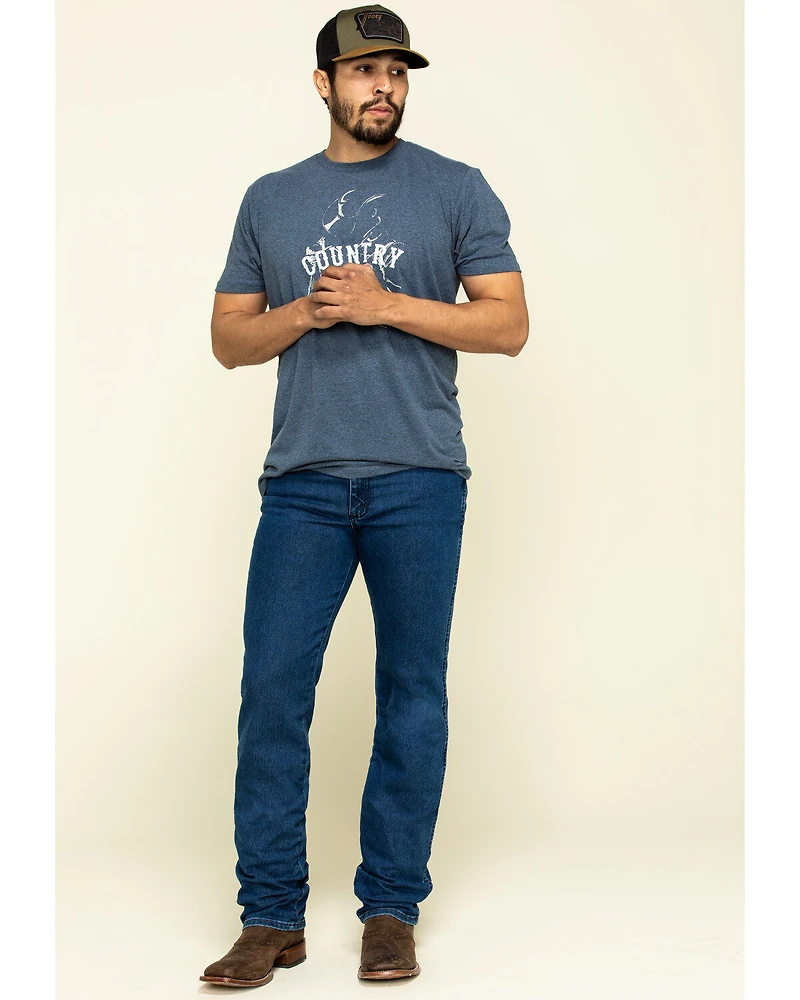 Wrangler Men's Active Flex Stonewash Slim Cowboy Cut Jeans