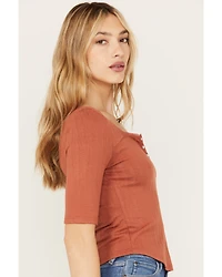 Idyllwind Women's Lucy Square Neck Henley Shirt