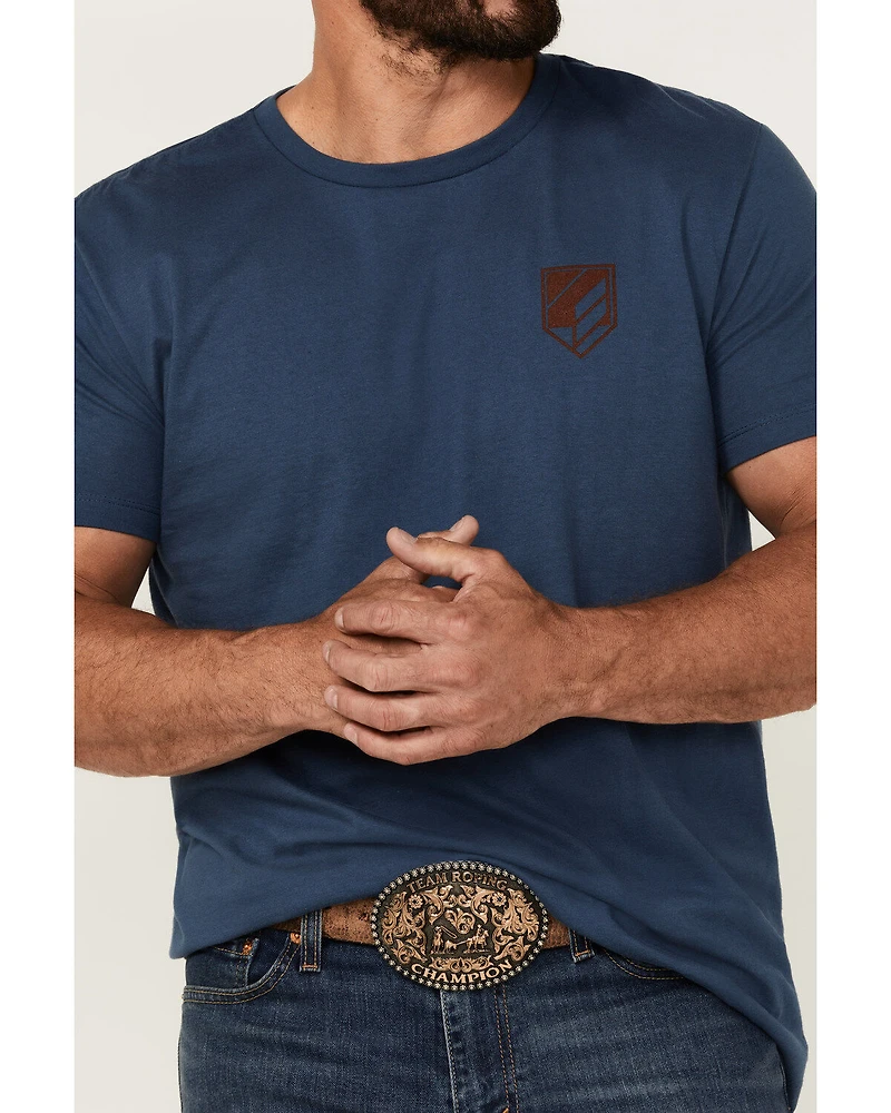 RANK 45® Men's Bull Shield Short Sleeve Graphic T-Shirt