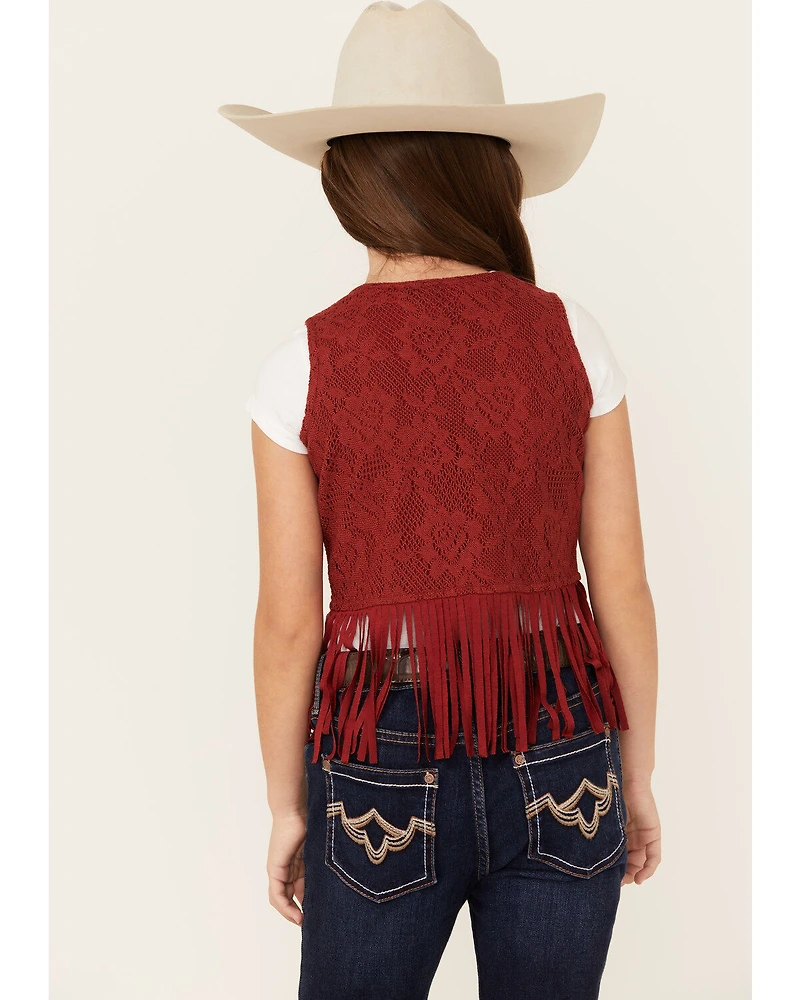 Shyanne Girls' Fringe Lace Vest