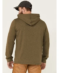 Brothers and Sons Men's Solid Heather Slub Long Sleeve Hooded Sweatshirt