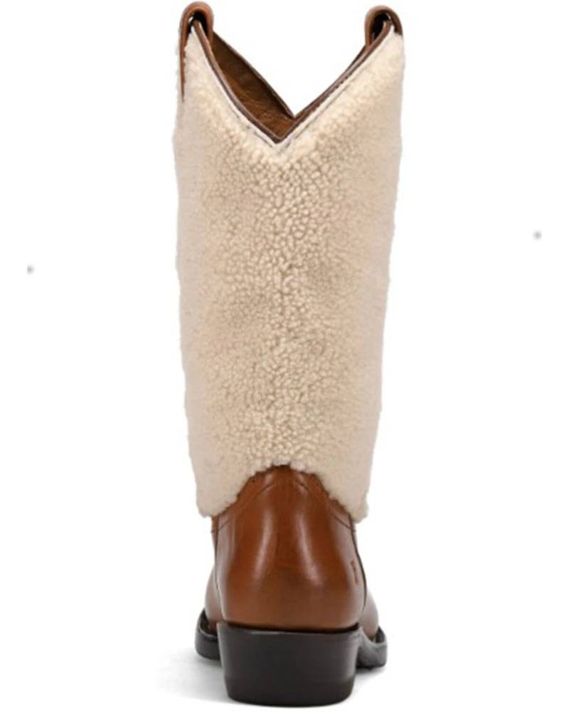 Frye Women's Billy Pull-On Shearling Western Boots - Round Toe