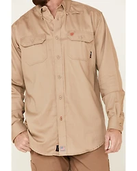 Ariat Men's Woven Solid Print Fire Resistant Work Shirt