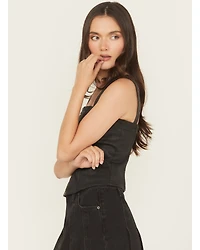 Levi's Women's Sculpted Prize Fight Sleeveless Denim Bustier Top