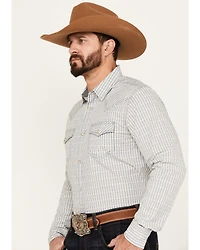 Cody James Men's Jackrabbit Plaid Print Long Sleeve Pearl Snap Western Shirt