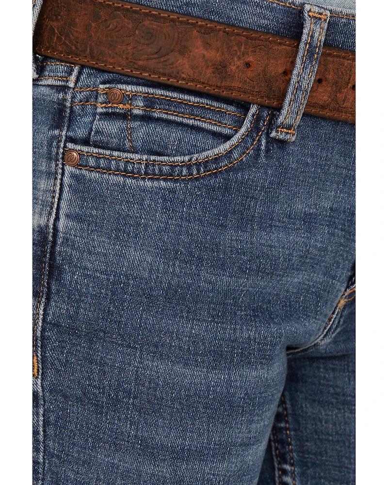 Wrangler Girls' Medium Wash Flare Denim Jeans